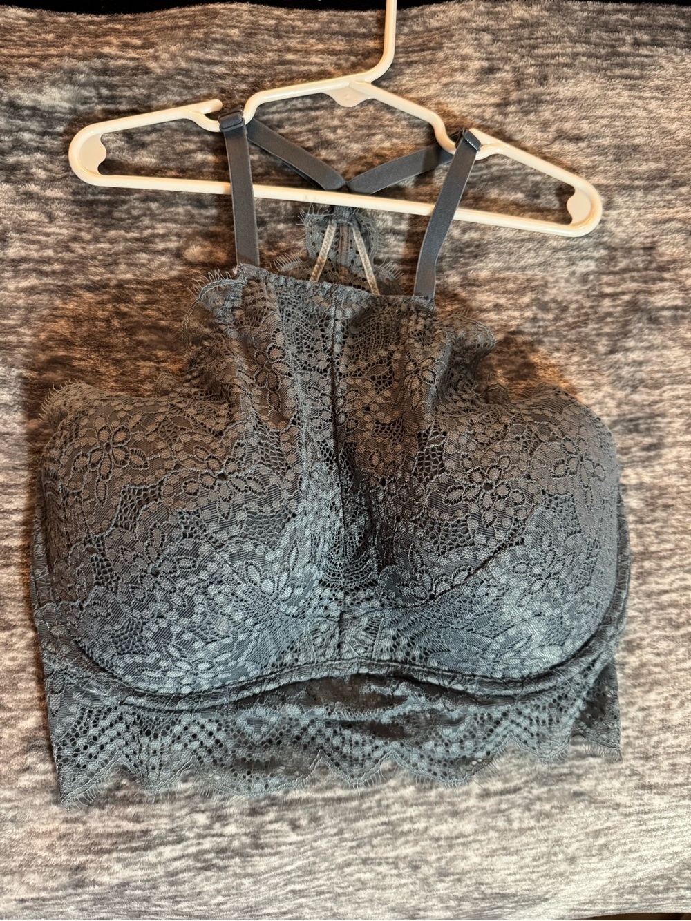 Victoria Secret Lace Bralette/ crop top - Gray